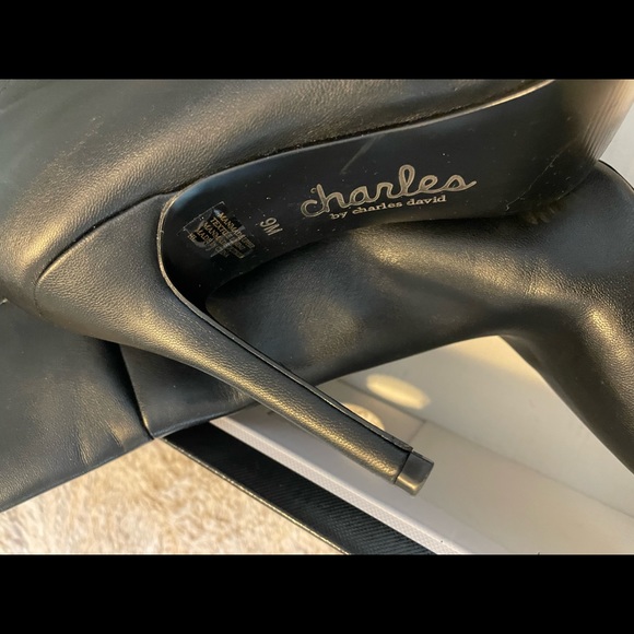 Booties by Charles David! Black size 9M - Picture 5 of 6